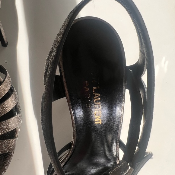Saint Laurent platform chrome heels size 36.5 - Picture 4 of 10
